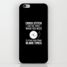 Cross Stitch Pattern Beginner Counted Needle iPhone Skin