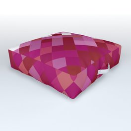 Lesbian Pride Pixelated Angled Squares Outdoor Floor Cushion | Sapphic, Lgbt, Sapphicpride, Lesbianpride, Lesbian, Graphicdesign, Abstract, Pride, Geometric, Queer 