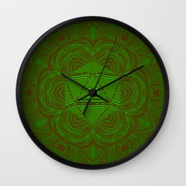 Natural 20 Mandala Woodland Stride Wall Clock | D20, Dungeonsanddragons, Elf, Green, Rpg, Nature, Druid, Elves, Criticalhit, Dnd 