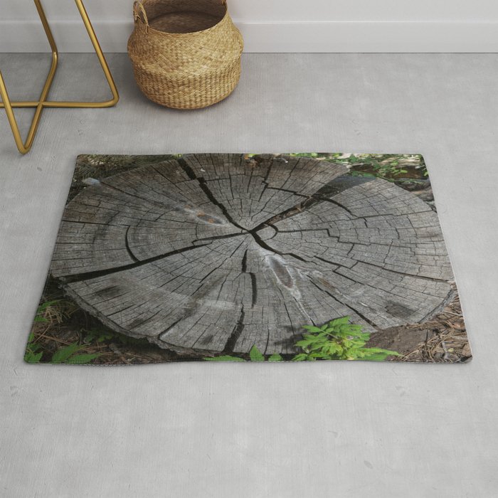 Dried out tree stump Rug