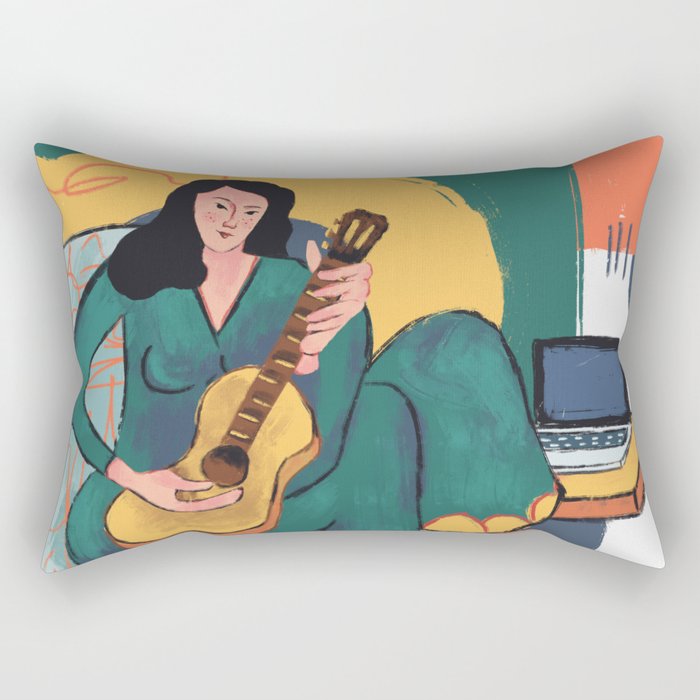 In The Mood For Music Rectangular Pillow