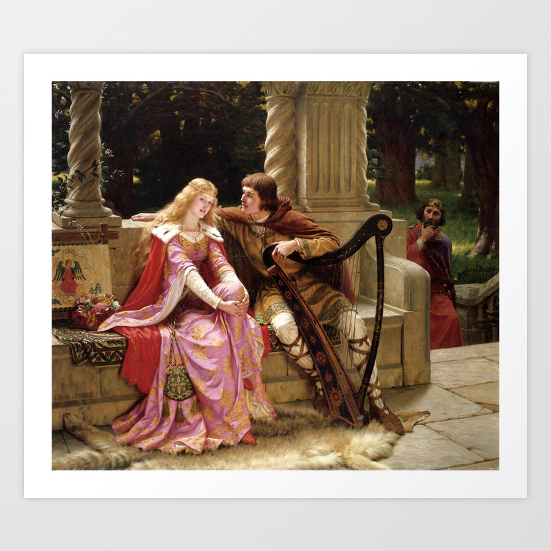 Edmund Blair Leighton Tristan And Isolde Art Print By