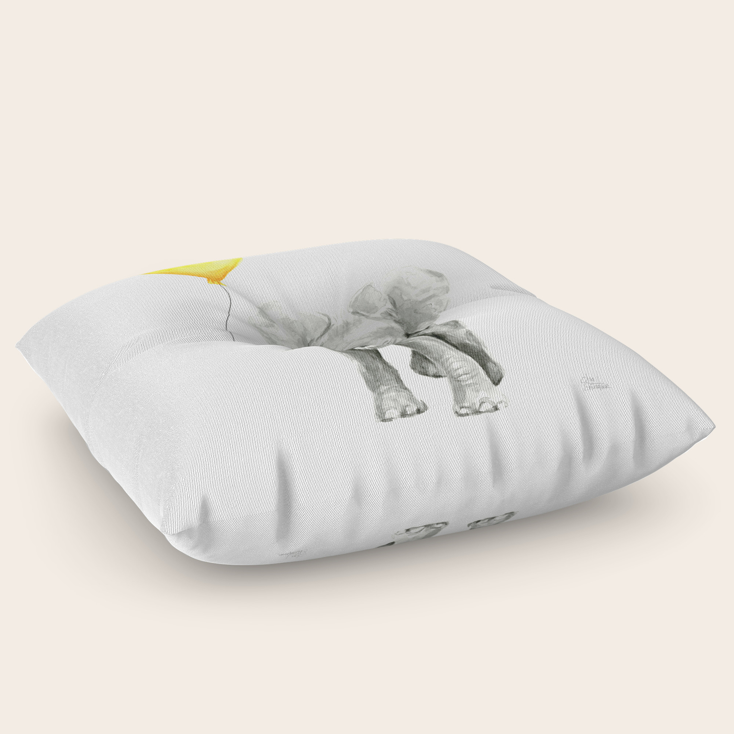 Elephant Watercolor Yellow Balloon Whimsical Baby Animals Floor Pillow By Olechka Society6