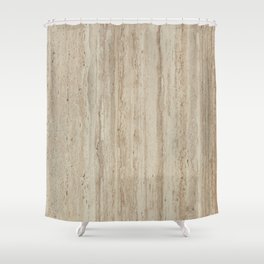 Beige Travertine Stone Texture Shower Curtain