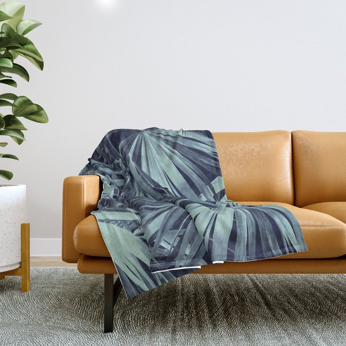 Fan Palm Jungle Dream #3 #tropical #wall #decor #art #society6 Throw Blanket