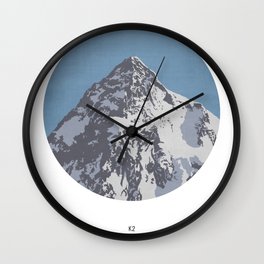K2, Kashmir Wall Clock | Mountaineering, Karakoram, India, Mountain, Pakistan, Peak, Ski, Kashmir, Extreme, K2 