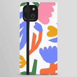 Colorful abstract flower cartoon pattern illustration iPhone Wallet Case | Cartoon, Blossom, Background, Color, Backdrop, Bright, Doodle, Design, Childish, Fabric 