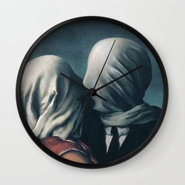 The Lovers by Rene Magritte Wall Clock