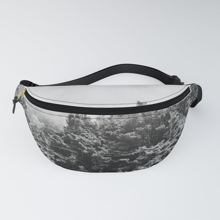 Forest in the Fog | Black and White | Travel Photography Fanny Pack
