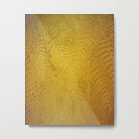 Gold Leaves Metal Print