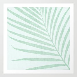 Mint Green Minimal Palm Silhouette Art Print