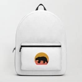Retro Sun Polar Bear Animal Gift Idea Backpack | Retro, Arctic, Graphicdesign, Funny, Gift, Polarbear, Wild, Animallover, Vintage, Bear 