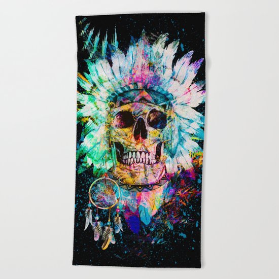 SKULL WILD S. Beach Towel