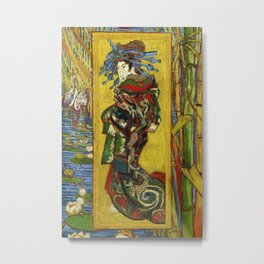 Vincent van Gogh "The Courtesan (after Eisen)" Metal Print | Vangogh, Vangoghart, Painting, Japanese, Masters, Courtesan, Vangoghpaintings, Postimpressionism, Arthistory, Artmasters 
