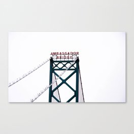 Ambassador Bridge, Detroit Canvas Print