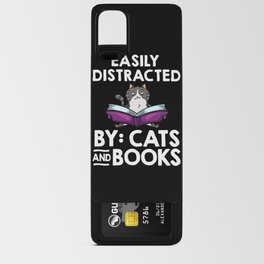 Cat Read Book Reader Reading Librarian Android Card Case