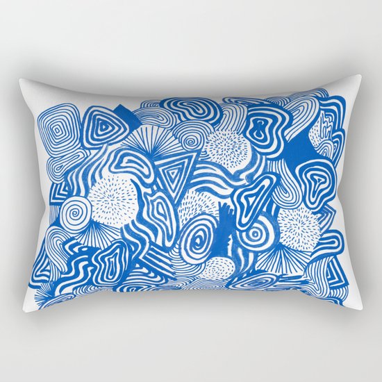 Blue Whirlpool Rectangular Pillow