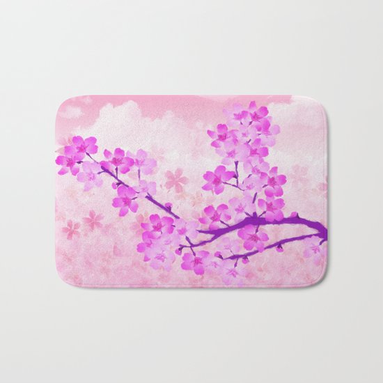 Cherry Blossom - Variation 4 Bath Mat
