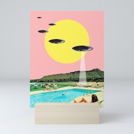 Invasion on vacation (UFO in Hawaii) Mini Art Print