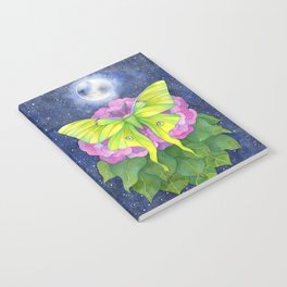 Luna Moth under the Moon Notebook