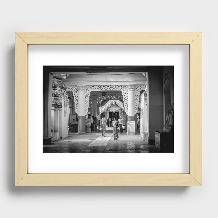 The Temple Visitors Recessed Framed Print