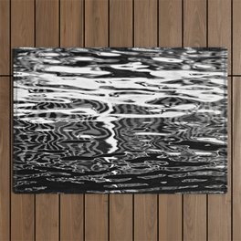 Water Surface Reflections Abstract Texture Outdoor Rug