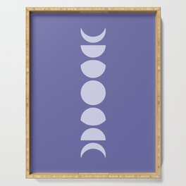 Moon Phases Very Peri Serving Tray
