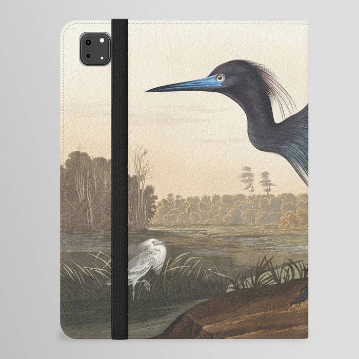 Blue Crane or Heron from Birds of America (1827) by John James Audubon  iPad Folio Case