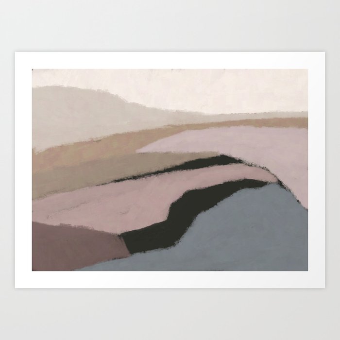 Pastel Abstract Landscape Art Print