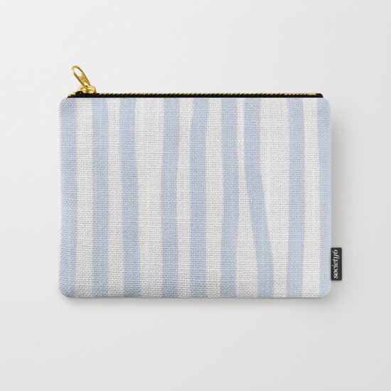 Light Blue Stripes Carry-All Pouch