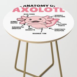 Axolotl Explanation Anatomy Of An Axolotl Side Table