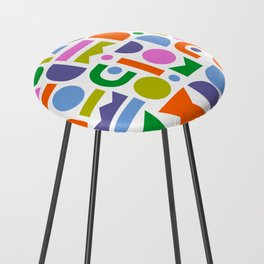 Cut-Out, Colorful Shapes Counter Stool