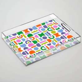 Cut-Out, Colorful Shapes Acrylic Tray