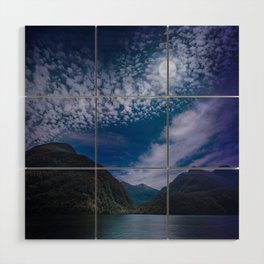 Moonlight at Doubtful Sound in New Zealand Wood Wall Art