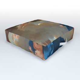 The Assumption of the Virgin by Nicolas Poussin Outdoor Floor Cushion