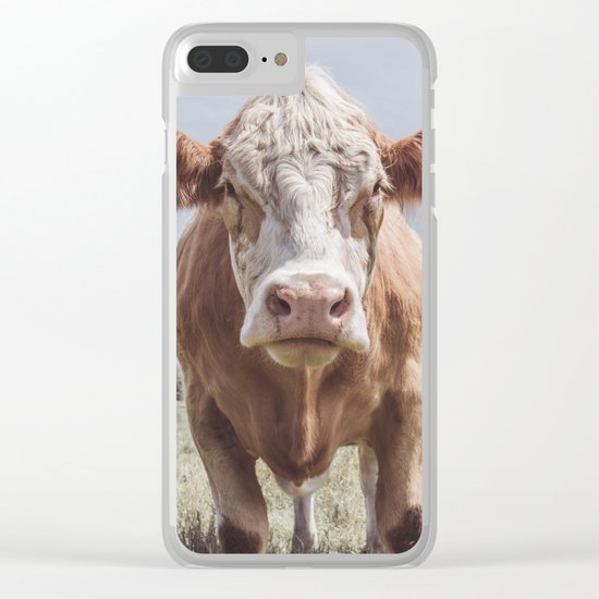 Cow Portrait Photography | Farm animal Clear iPhone Case