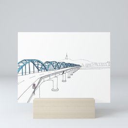 Dongjak Bridge in Seoul Mini Art Print