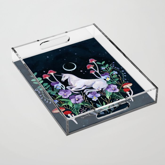 Unicorn Garden Acrylic Tray