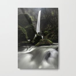 Elowah Falls Metal Print | Green, Color, River, Elowahfalls, Waterfall, Forest, Portland, Photo, Oregon, Columbiarivergorge 