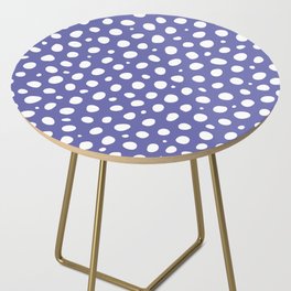 Purple and White Polka Dots  Side Table