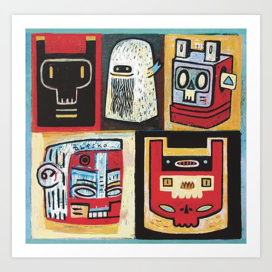 Head hunter casting n°5 Art Print