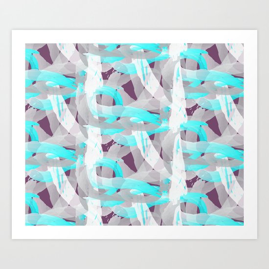 Out of the blue pattern Art Print