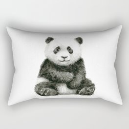Panda Baby Watercolor Rectangular Pillow