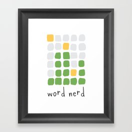 Word Nerd Framed Art Print