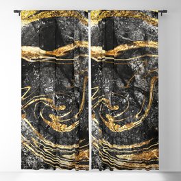 Black & Gold Marble Blackout Curtain