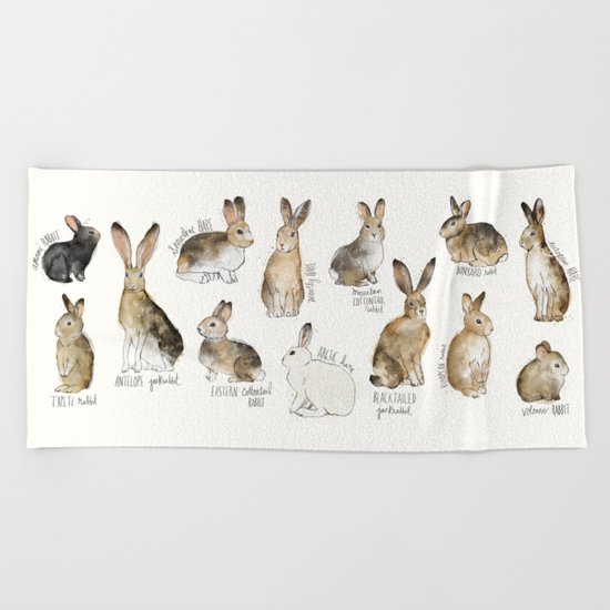 Rabbits & Hares Beach Towel