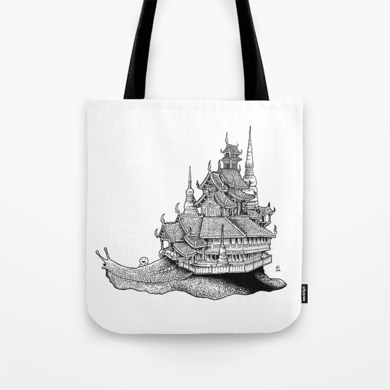 Snail Temple Tote Bag
