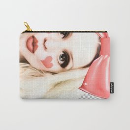 Blonde Doll (crop/glass eyes) Carry-All Pouch