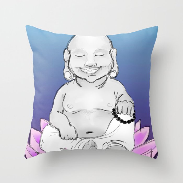 Chubby of Happiness Throw Pillow