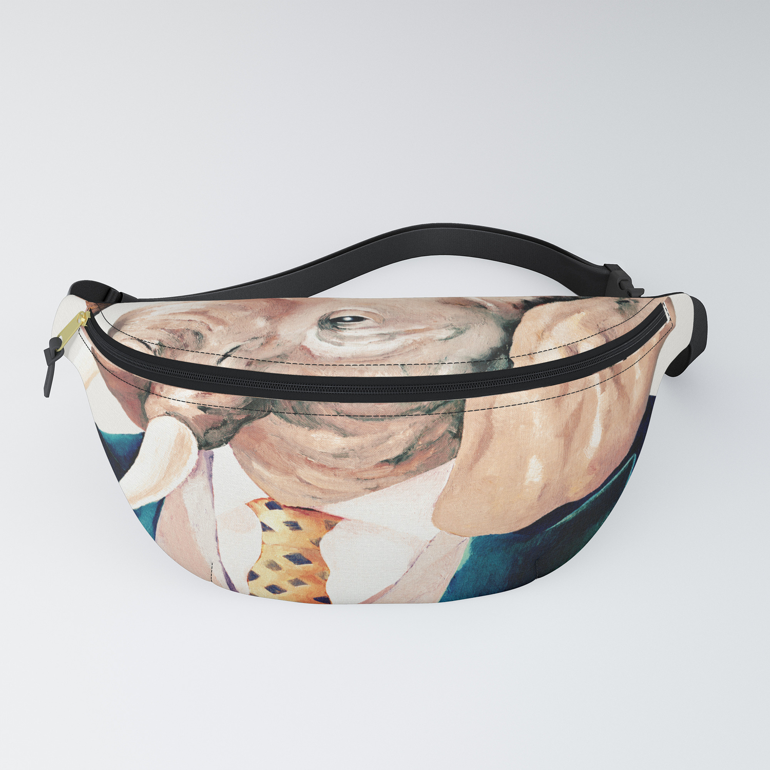cream fanny pack